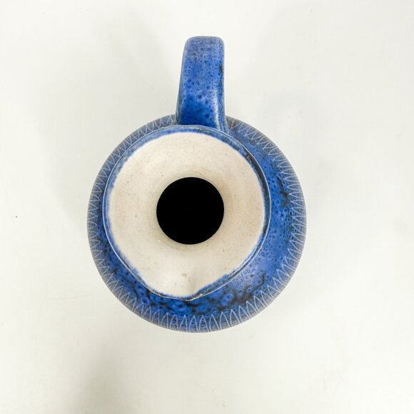 Thoms Keramik West Germany Blue Speckled Glaze Pitcher 120/9 - Picture 5 of 7